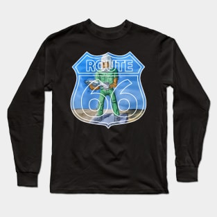 Gemini Giant on Route 66 in Wilmington Illinois.  Also know as Muffler Man- WelshDesigns Long Sleeve T-Shirt